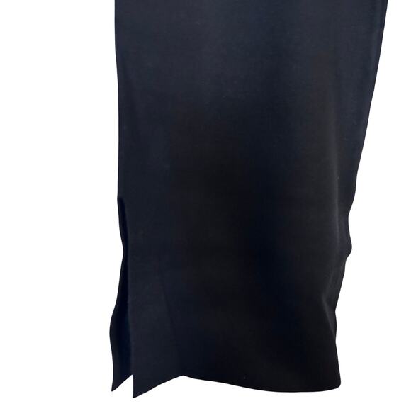 NWT Monrow Sweater Pants Knit Wide Leg Pants w/ Ankles Slits Black Size XS - Picture 11 of 14